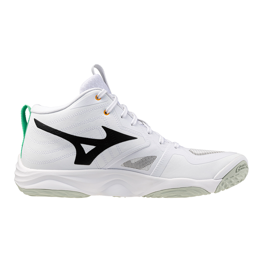 Mizuno WAVE MOMENTUM ELITE MID White/Black/Frozen Emerald